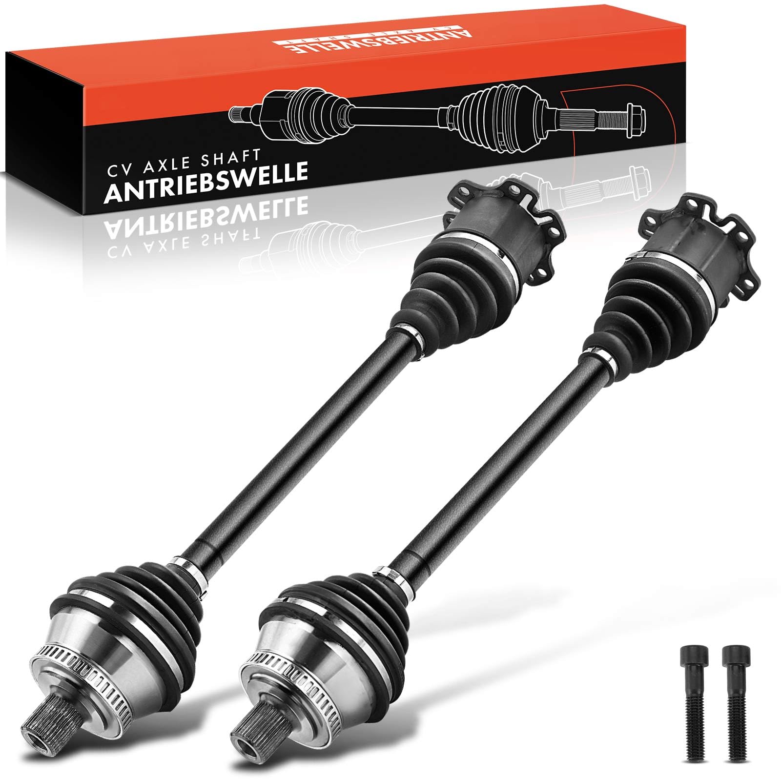 Frankberg 2x Eje motriz Eje de transmisión Caja de cambios manual con ABS Eje delantero Compatible con A4 8E2 8EC A4 Avant 8E5 8ED A4 Cabriolet 8H7 8HE Exeo 3R2 ST 3R5 Replace# 8E0407271AT