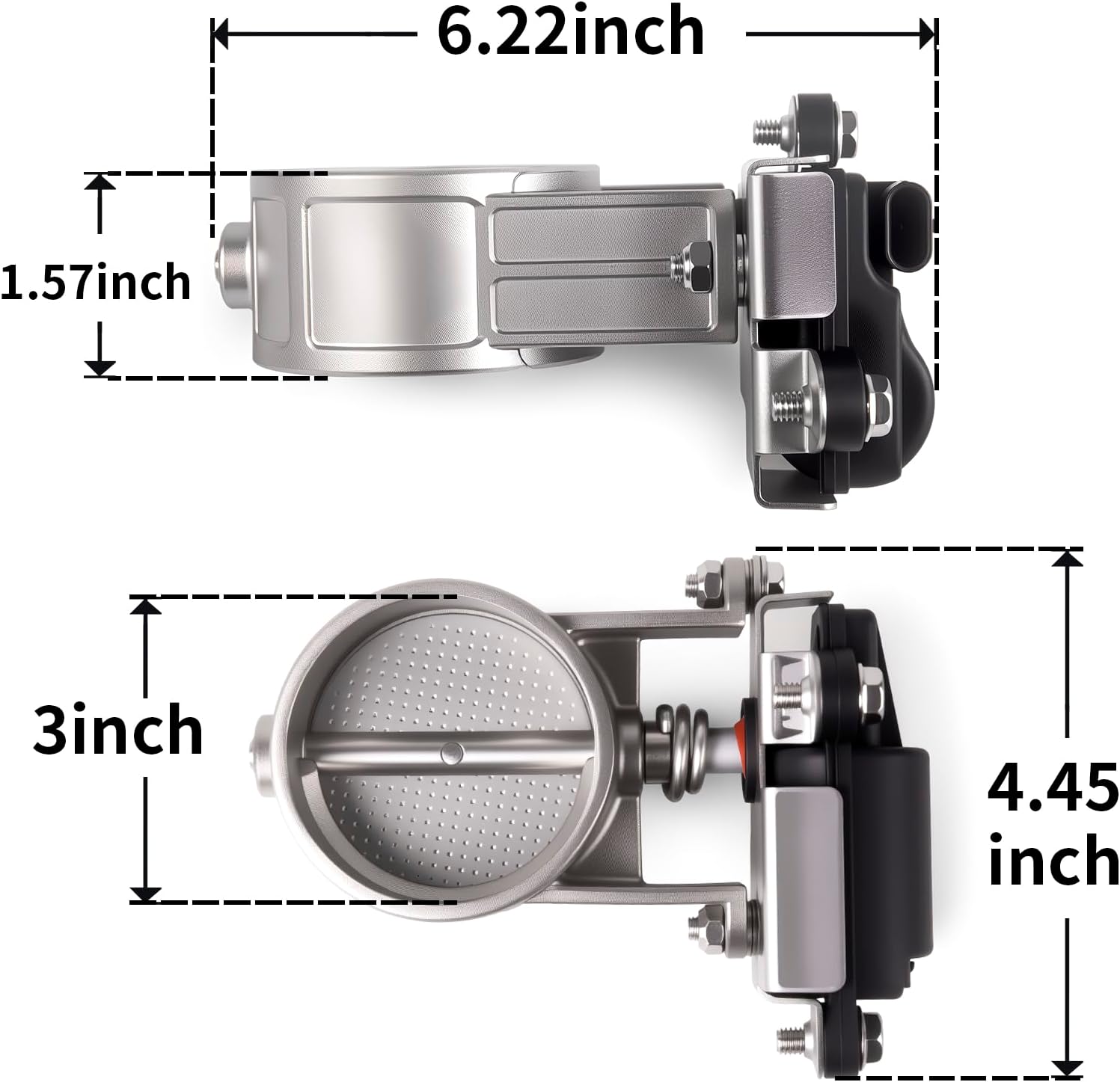 Universal 3 Inch Electric Exhaust Cutout with Elbow Valved Muffler Valvetronic Exhaust Valve Kit