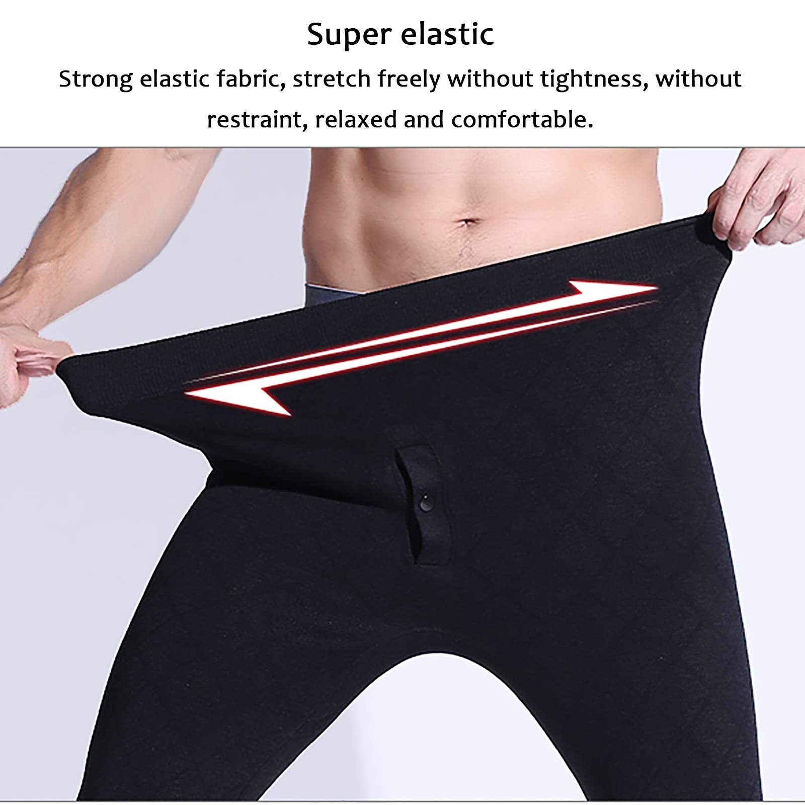 G&F Pantalones Térmicos Hombres Calzoncillos Largos Capa Base Grueso Lana Pantalones Leggings Invierno L-5XL