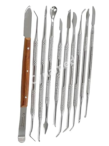 Miniatura 7 de Juego de herramientas de tallado de cera de alta calidad, herramientas de escultura de cera y arcilla de acero inoxidable, herramientas de