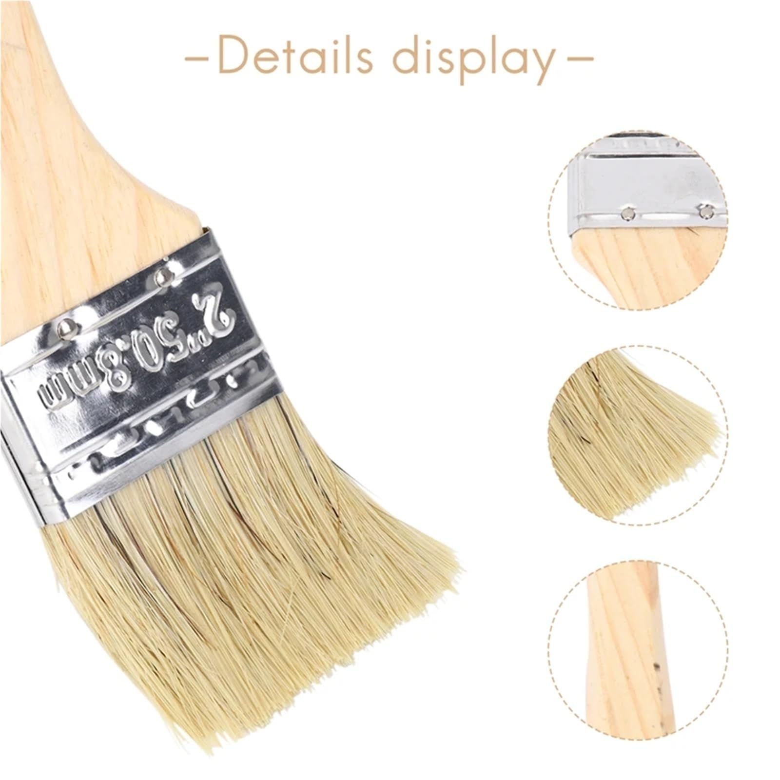 24er-Pack mit 1,5 Zoll (35 mm) großen Pinseln und Chips for Flecken, Lacke, Kleber Gesso Für Wasserbasierte Farben