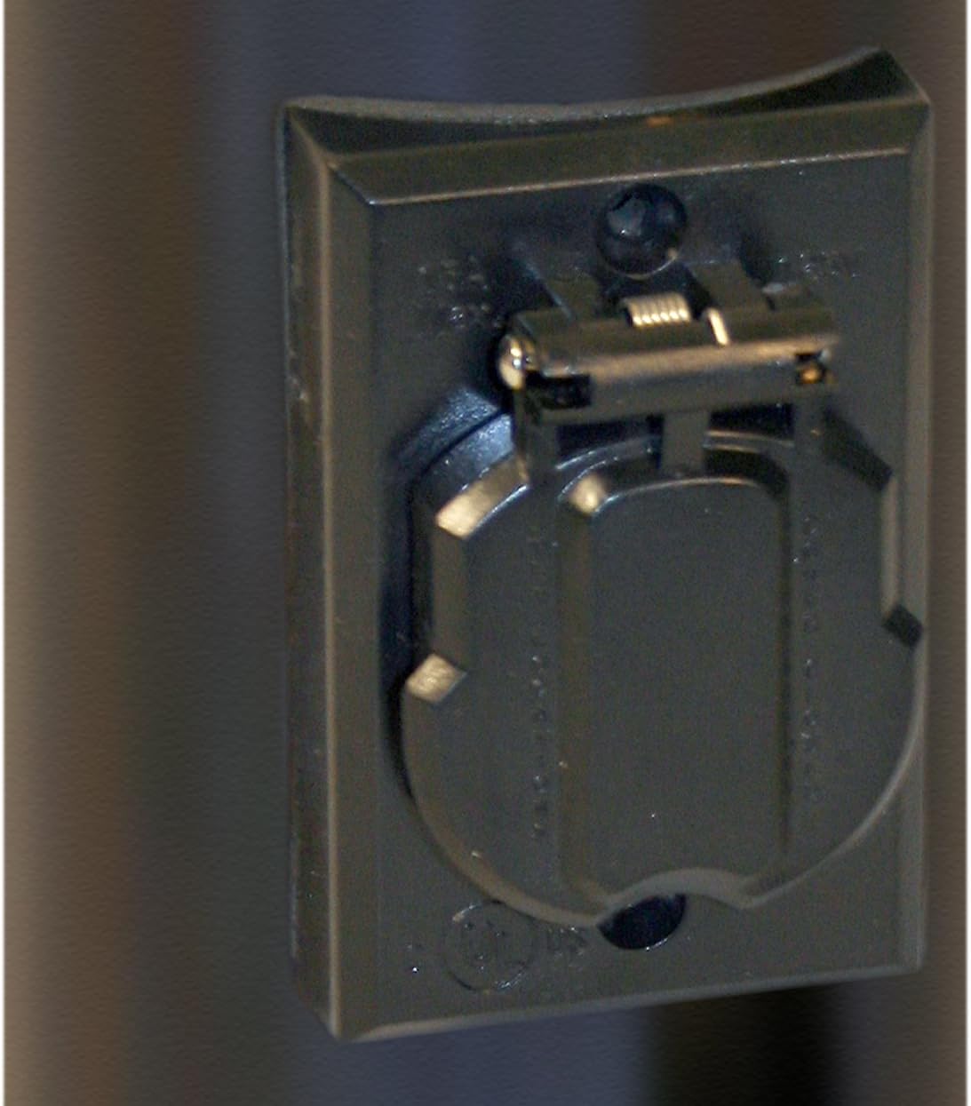 Solus PB-12 Black 120V Hardwire Outdoor Lamp Post Accessory Bundle, Includes Electrical Convenience Outlet, 22" Cross Arm & Auto Dusk to Dawn Photocell Light Sensor Switch