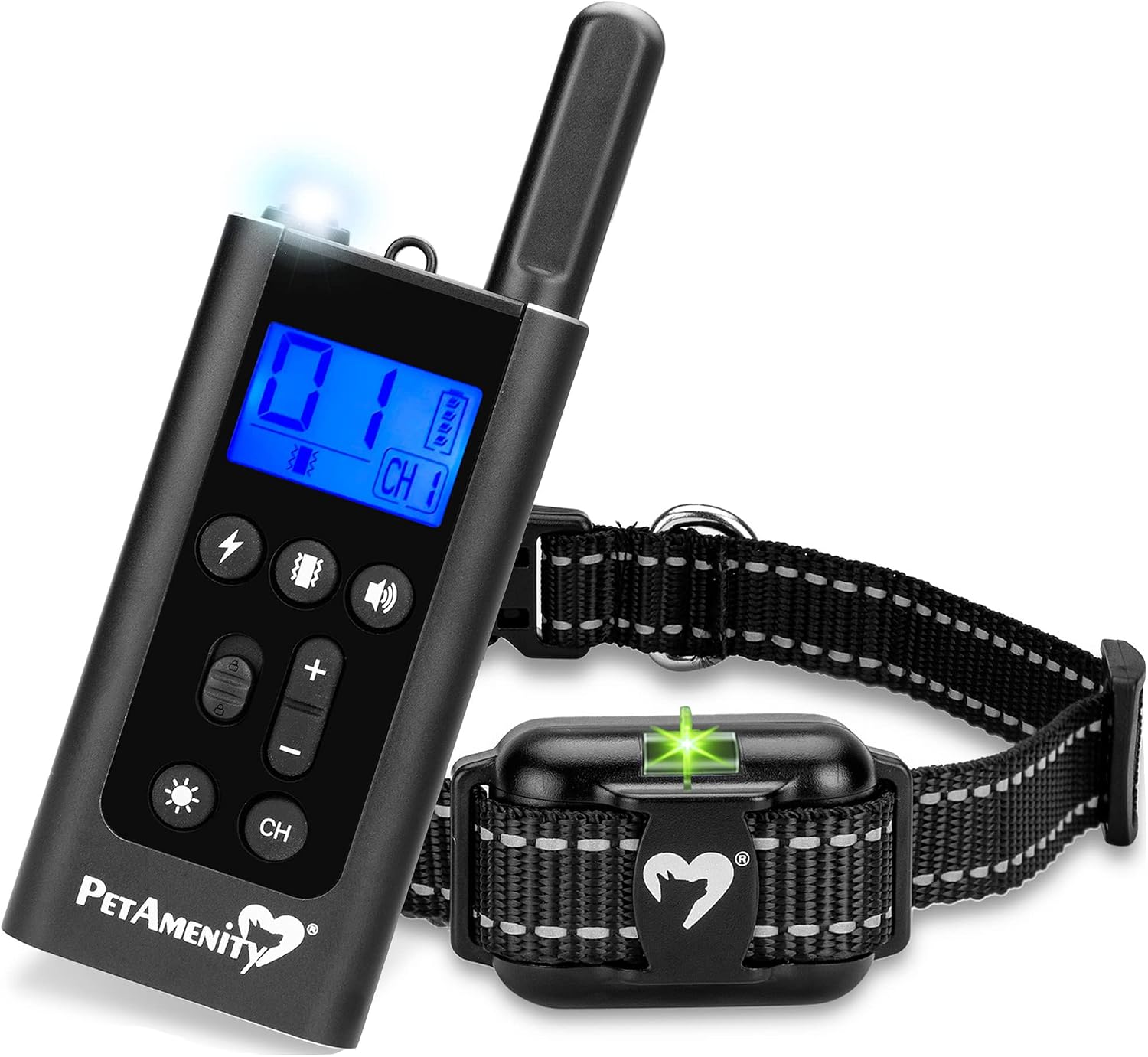 PETAMENITY Dog Training Collar [2022 Edition], 3000+ Feet Safe Remote E Collar Bark Collar, 100% Waterproof and Rechargeable with Beep,…
