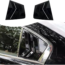 MUXEE Window Louver,for 8TH Honda Accord 2008 2009 2010 2011 2012, ABS Print Sport Window Decorative Covers, Exterior Trim Accessories - Bright Black