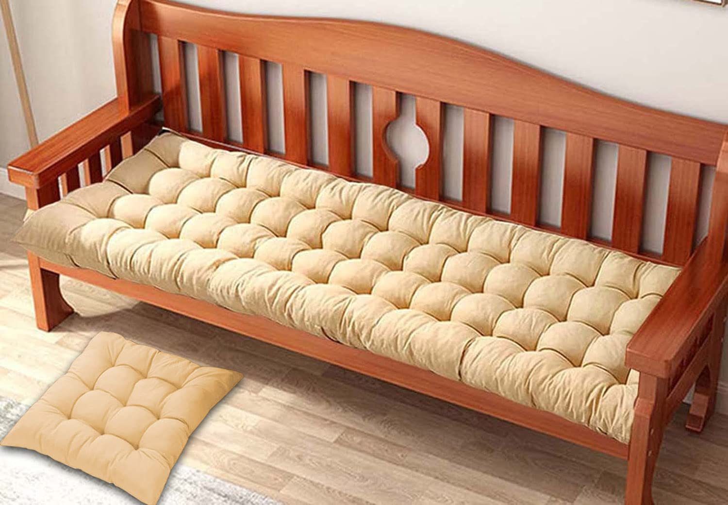 Cuscino per panca a 2 o 3 posti, 8 cm di spessore, ideale per panca da giardino, sdraio o sedia da tavolo, per interni o esterni (170 x 55 cm, grigio)