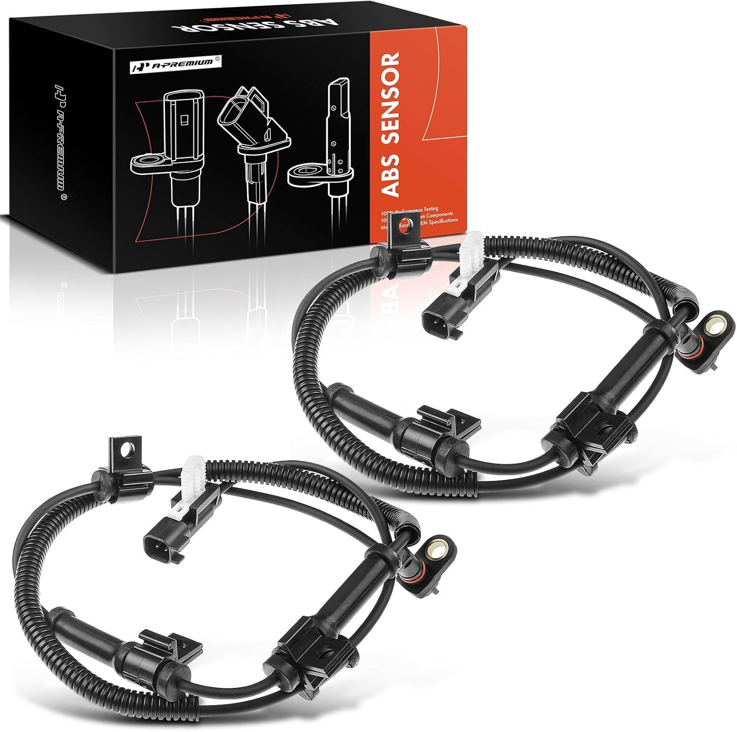 A-Premium ABS Wheel Speed Sensor Compatible with Ford Models - For F-250 Super Duty/F-350 Super Duty/F-450 Super Duty/F-550 Super Duty 2013-2016 - Front Driver and Passenger Side, DC3Z2C204A
