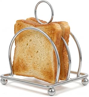 HEMOTON 3 Slice Stainless Steel Toast Rack，Toast Rack English Style，Toast Rack Bread Loaf Slice Holder Stand Table Serving... Price In India