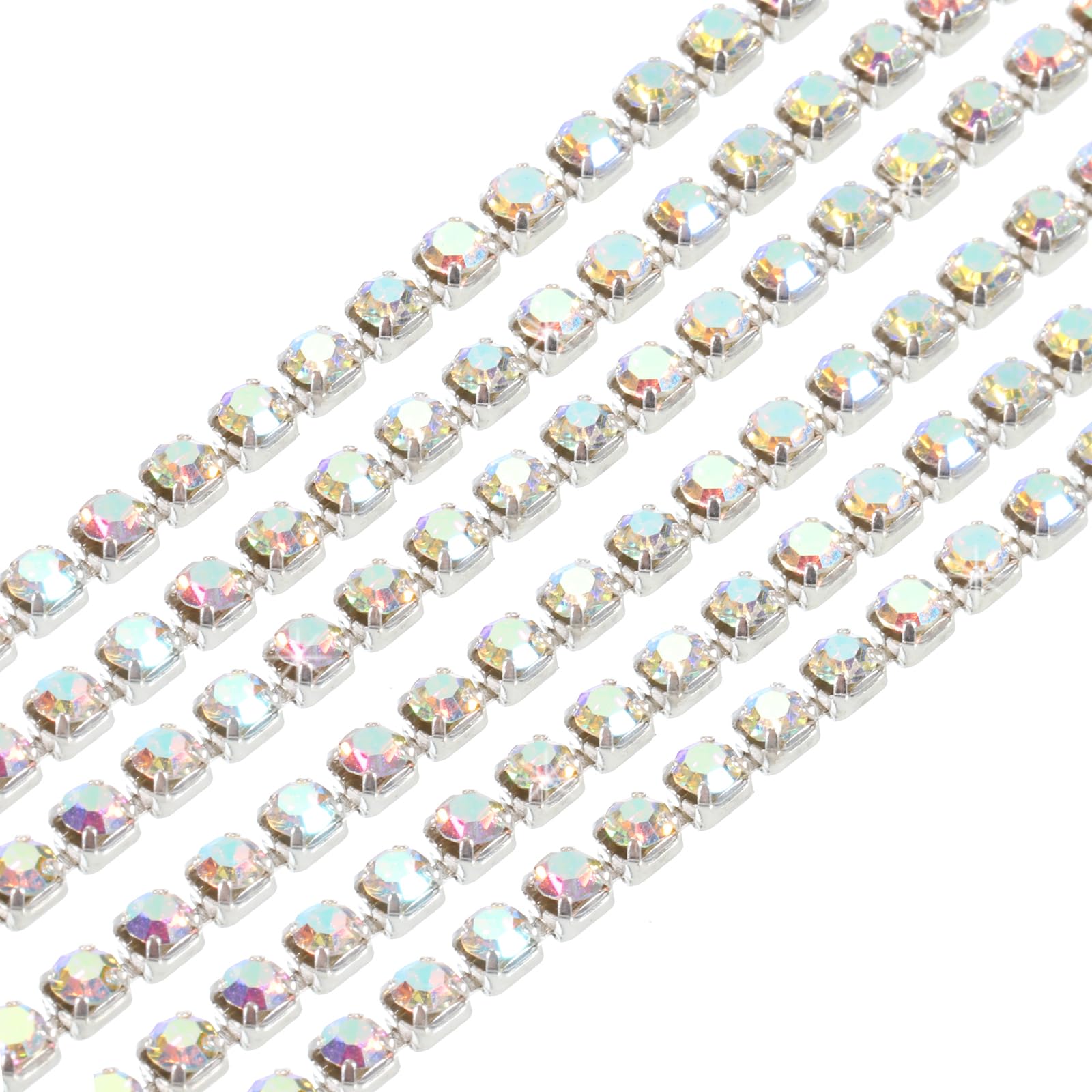 Cadena Garra Strass Cadena Strass 2mm 10 Yardas METERXITY - Color Verde Oscuro Para Manualidades Y Joyería Rollo Cadena Cristal Joyería