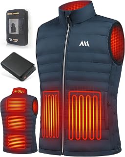 SowYee - Chaleco calefactor eléctrico con batería (20000 mAh, sin manga, ultraligero, 9 zonas calentadores, 3 modos de calentamiento, protección contra frío