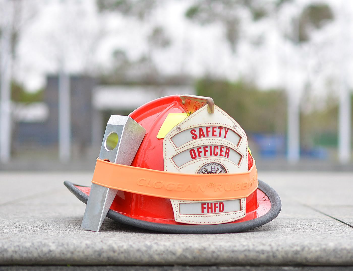 Paquete de 2 bandas de casco de bombero, correa de goma reforzada para casco de bomberos para sostener herramientas de extinción de incendios, flexible y resistente para adaptarse a varios estilos de