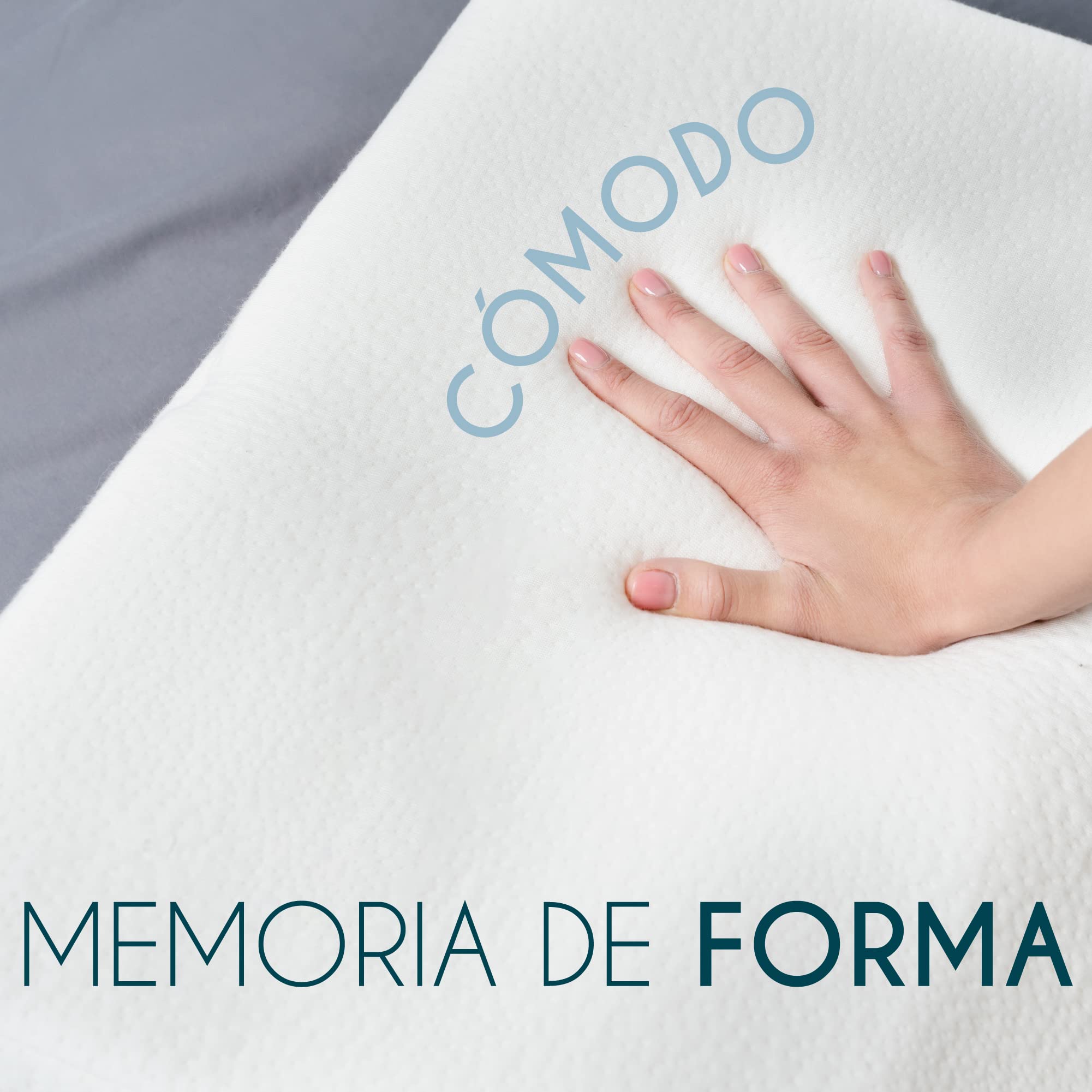 Dreamzie Almohada para Piernas Cojin para piernas Terapéutico Memoria de Forma - Dolor de Espalda, Rodillas, Post-operatorio, Piernas Pesadas, Circulación - Transpirable Lavable Hipoalergénico