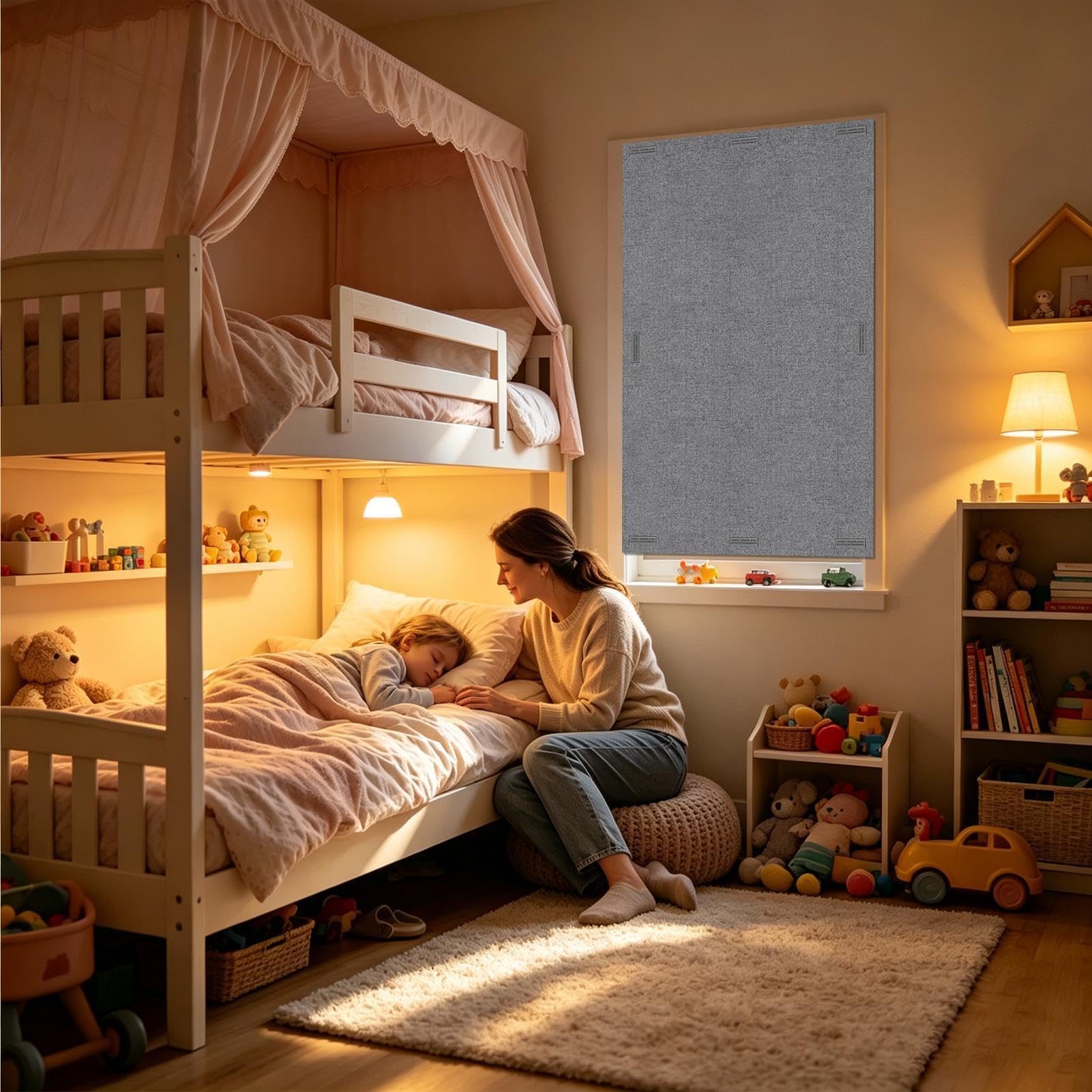 Store occultant magnétique en tissu avec protection UV et lavable en