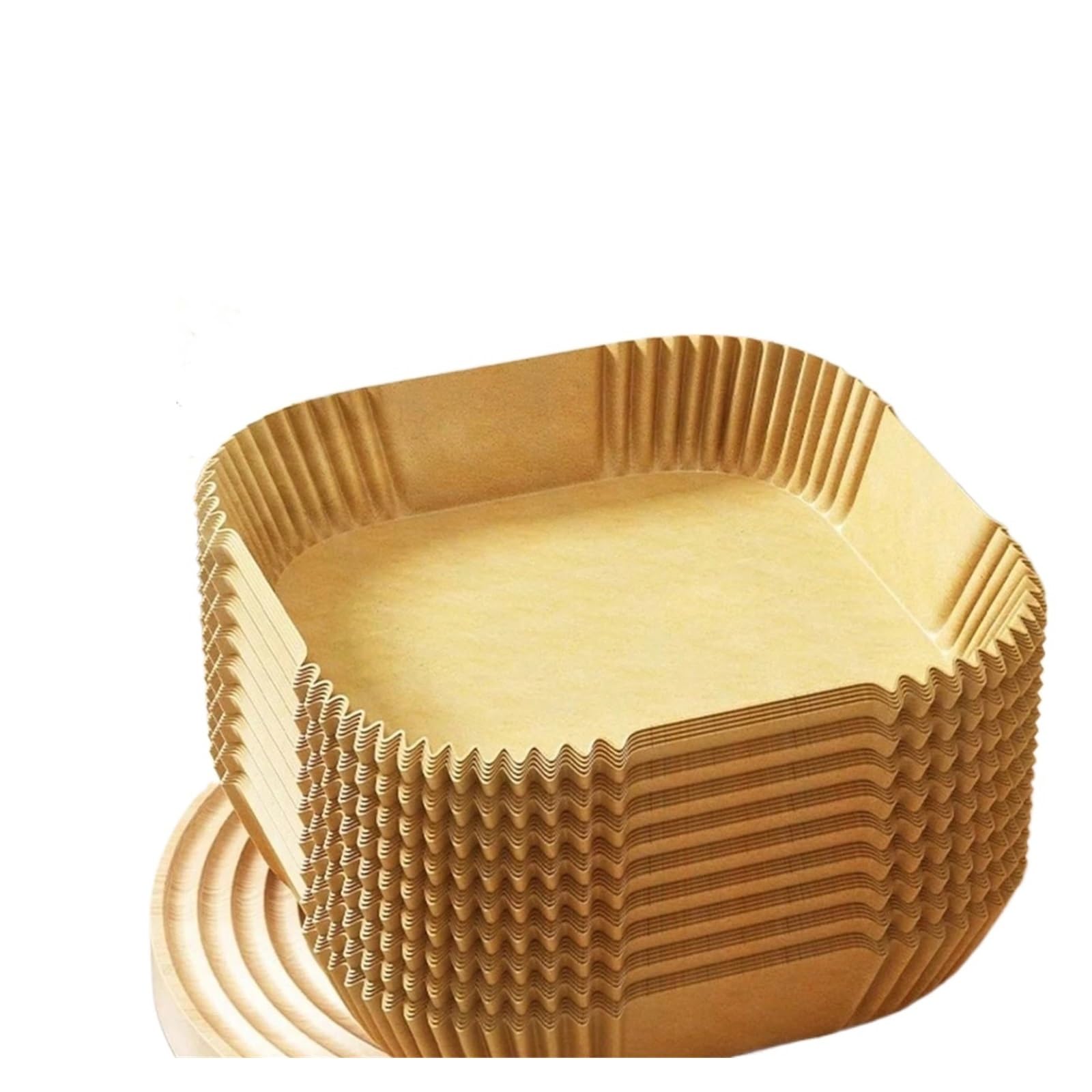 Doublures carrées pour friteuse à air en papier parchemin antiadhésif - Format 50 pièces