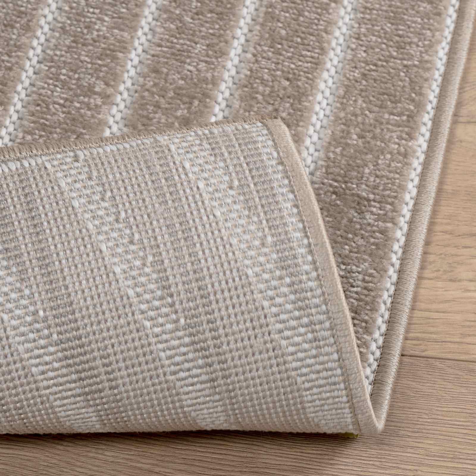 vidaXL Alfombras de área Cuadrado Palmeras Beige 240 x 240 cm, Alfombra Moderna, diseño Antideslizante para Sala, tapete Exterior, Suave y fácil de Limpiar en el Suelo