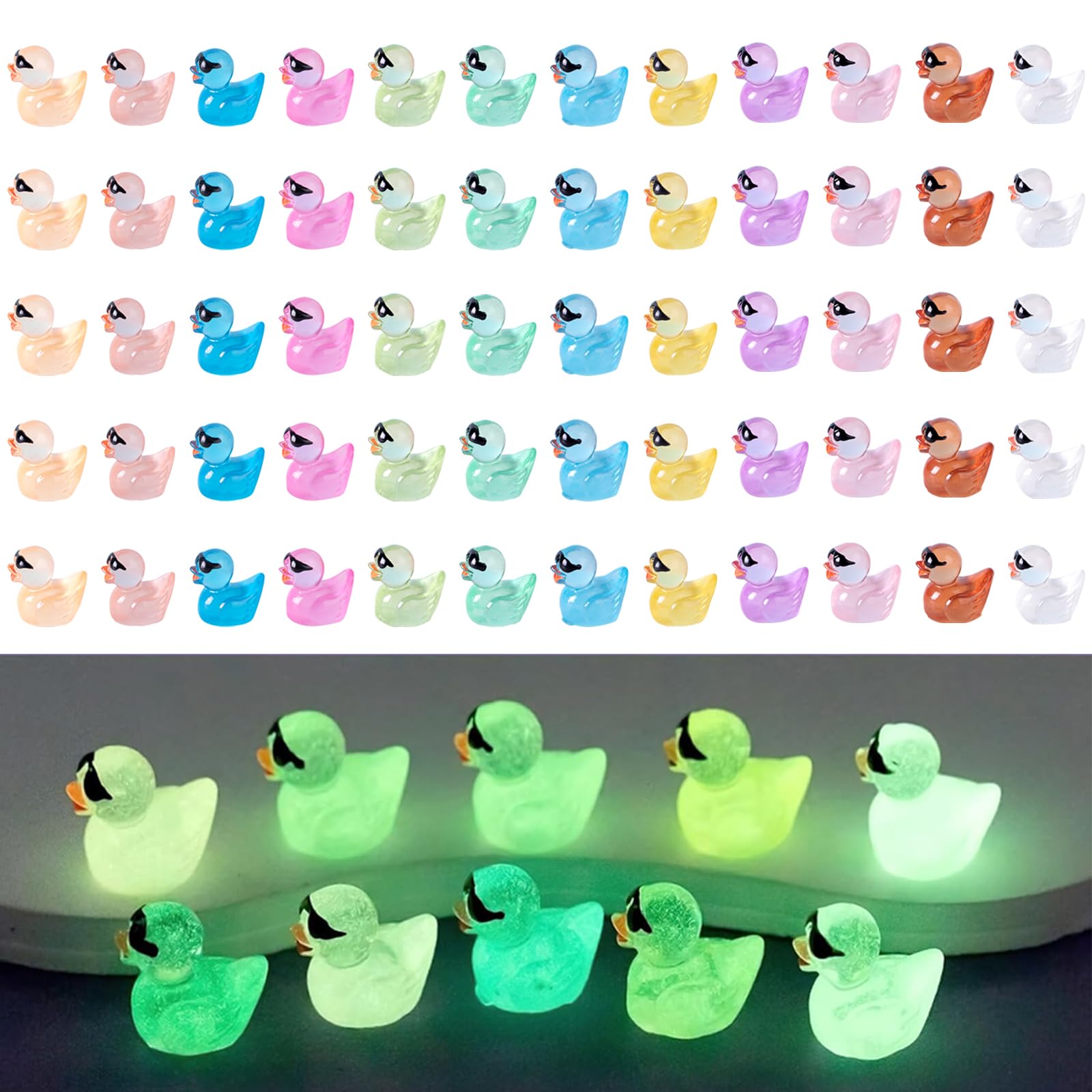 200 Mini Anatre Luminose In Resina – Colorate, Si Illuminano Al Buio, Perfette Per Acquario, Giardino, Terrario E Decorazione Fai-da-Te - 2