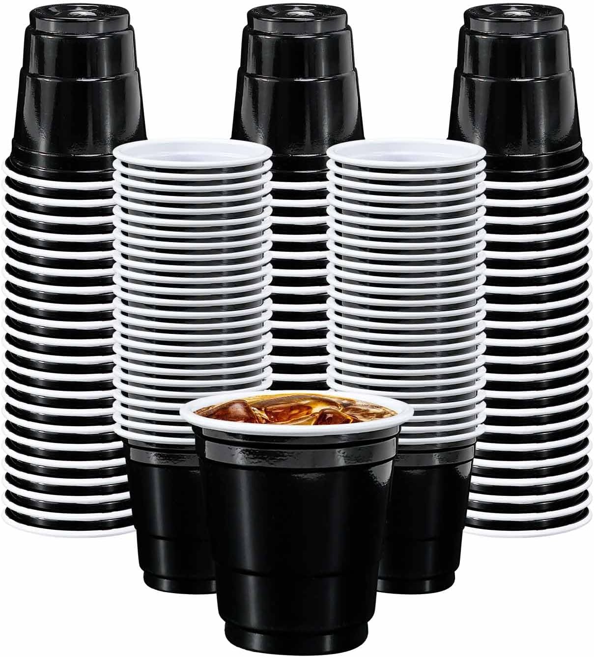 100 Pack 2 oz Royal Blue Plastic Shot Cups Disposable Shot Glasses Mini Shot Cups for Party Wedding Graduation Wine Beer Shooting Games