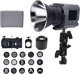 Luz de vídeo LED Aputure Amaran 60d S Cob com Kits de lentes de 36 graus Amaran Spotlight SE