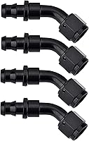 Vista 8 de EVIL ENERGY 6AN - Manguera de ajuste recto con bloqueo de empuje, extremo negro, 4 piezas