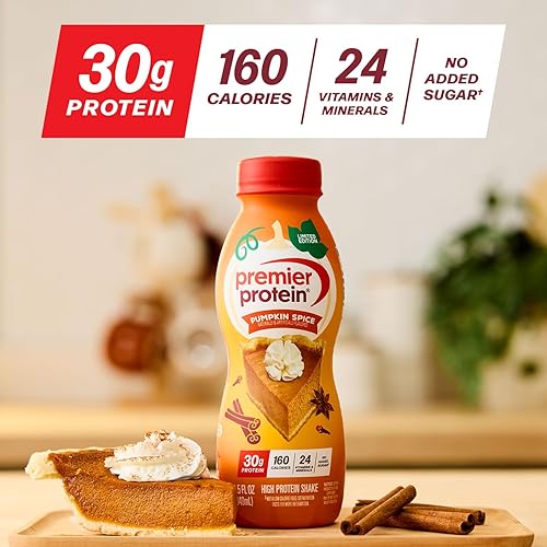 Miniatura 3 de Premier Protein Batido de proteína de Edición Limitada, 1.06 oz, 0.04 oz de azúcar, 24 vitaminas y minerales, apoya la salud inmunológica, especias