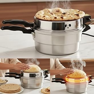Aluminum Mini Electric Oven - Bread, Pizza, Khameer, and Lebanese Flatbread Maker | Multi-Purpose Hot Arabic Khameer Bread Machine" 28CM