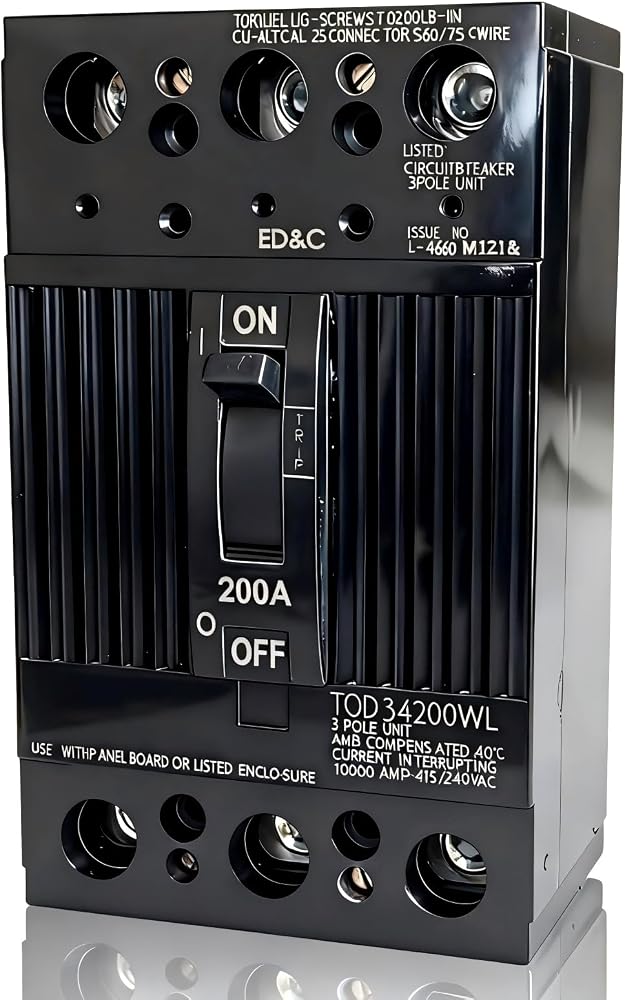 새로운 TQD32200 3극 200 Amp 회로 차단기, GE 로드 센터와 호환 — 사진 1
