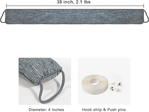 Miniatura 2 de HADOR Bloqueador de tope para debajo de la puerta de 38 pulgadas para sello de protección inferior y pantalla magnética con aislamiento térmico para