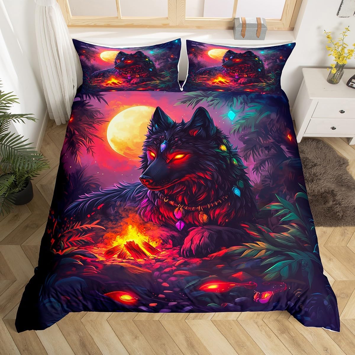 Manfei Cute Cat Bedding Set Twin Size,American Flag Duvet Cover with 1 Pillow Sham Comforter Cover(No Filler) for Kids,Red Blue Tie Dye Duvet Cover Set Decorative 2 Pcs