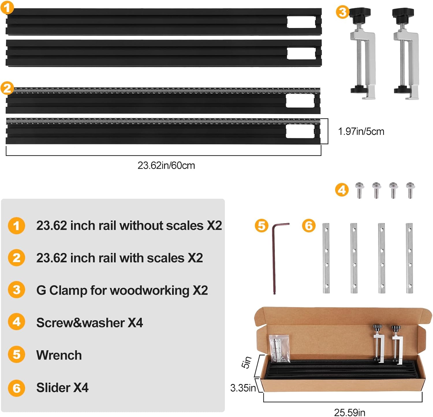 Meticuloso Juice Groove Router Jig for Cutting Board Up to 21.65” x 21.65”, Adjustable Router Jigs and Templates with G Clamps, Versatile Router Guide for Perfect Grooves, Aluminum