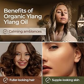 Gya Labs Organic Ylang Ylang Essential Oil - 0.34 Fl Oz - for Skin, Hair, Diffuser, Aromatherapy, DIY Candle Making Scents