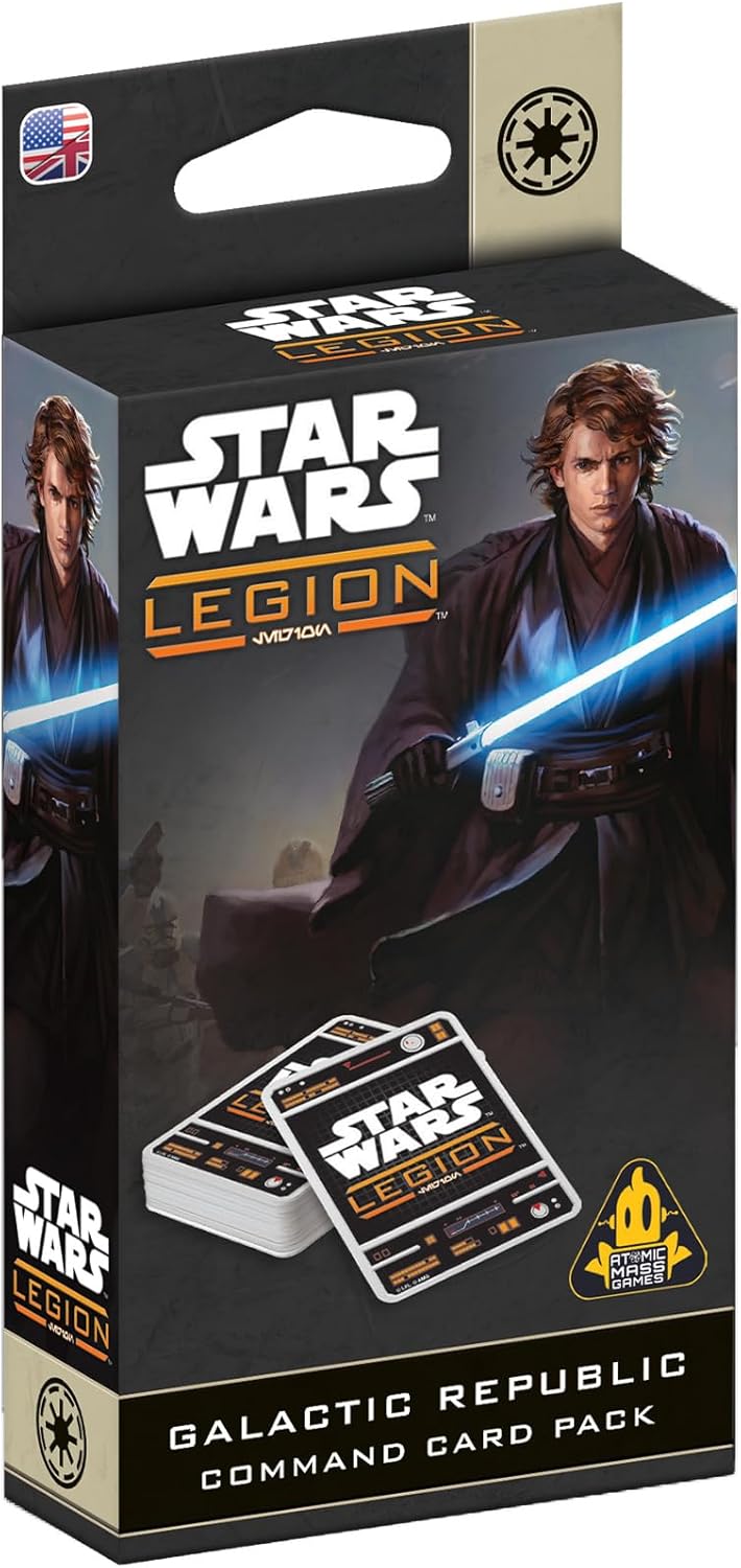 Star Wars: Legion Galactic Republic Command Card Pack - Tabletop Miniatures Game, Strategy Game for Kids and Adults, Ages 14+, 2 Players, 3 Hour Playtime, Made by Atomic Mass Games