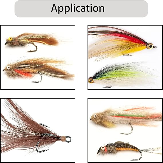 EUPHENG Crystal Flash Combo Kit 12 Colors Fly Tying Material Fishing Lure Making