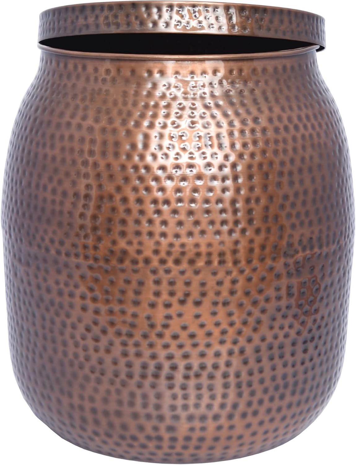 SHUXI 20" Hammered Finish Metal Garden Stool, Copper Color