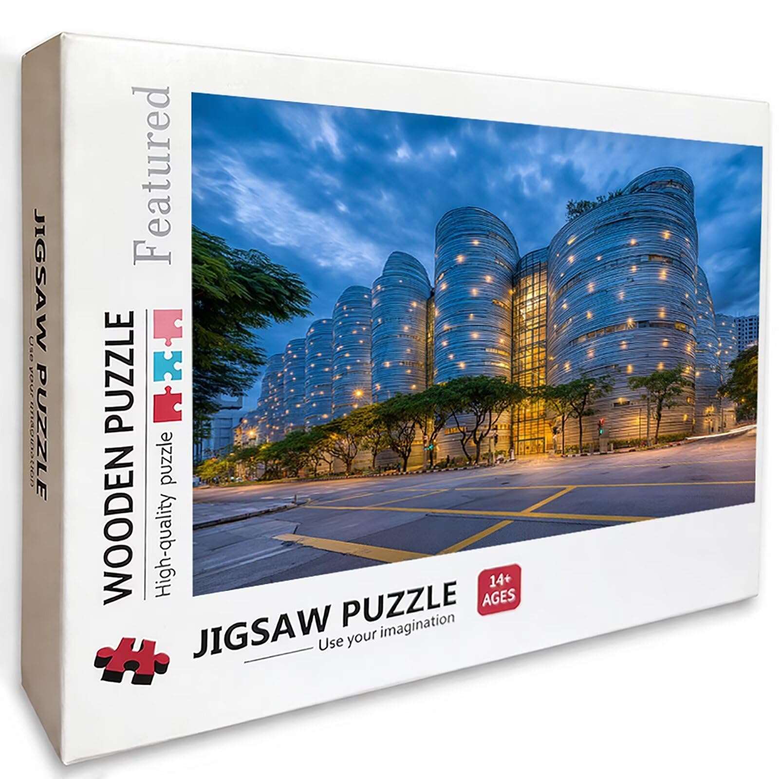 Miasto Puzzle 6000 sztuk dla dorosłych, drewniane puzzle z pudełkiem 179 x 105 cm, pomysł na prezent dla kobiet, zabawne gry rodzinne, gry wyzwania, wykwintne opakowanie na prezent, wystrój domu