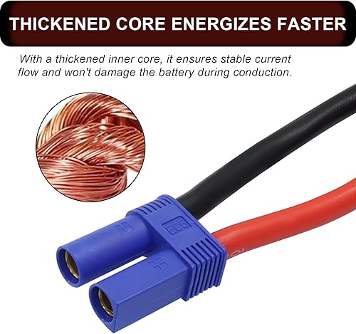 Miniatura 4 de Cable de arranque EC5 con abrazaderas de batería, conector EC5, cable de arranque de emergencia, pinzas de cocodrilo para emergencia de 12 V,