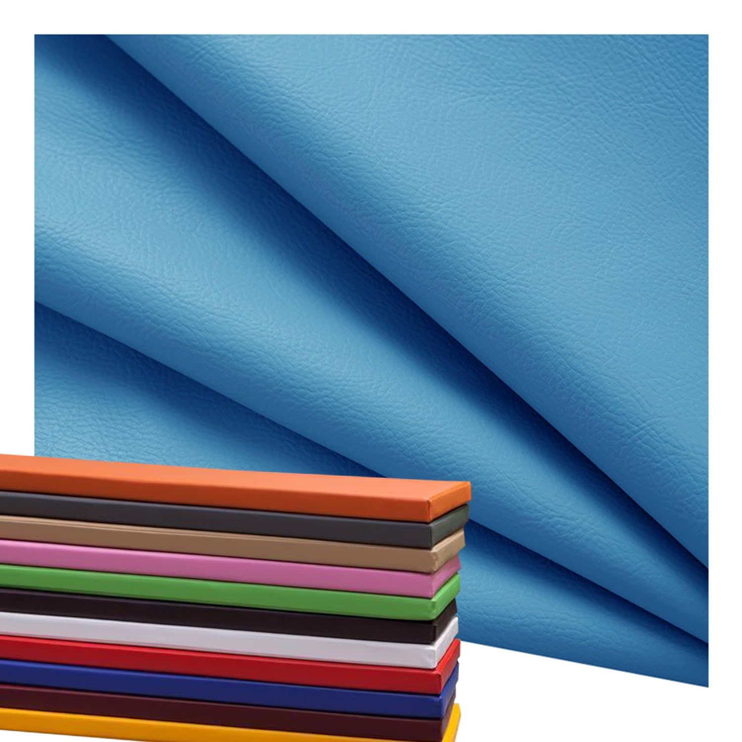 AQIGR Waterproof Bench Cushion Cover Only for Long Window Seat 120 x 40 150x45 100x35 PU Leather Bench Pad Covers 5cm Thicken for Indoor Outdoor Kitchen Tatami Garden(Blue,200x35x5cm)