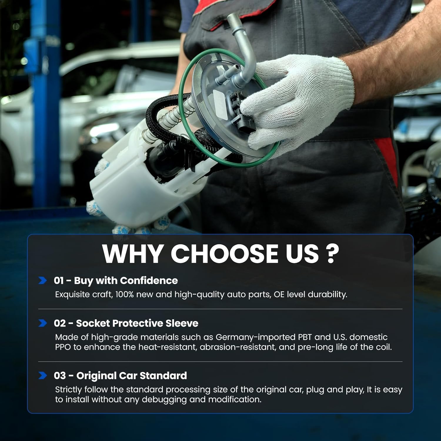 E3705M Fuel Pump Module Assembly Compatible with Chevrolet Tahoe 2005-2007 V8 5.3L, Compatible with GMC Yukon V8 5.3L 2005 2006 2007, FLEX, Replaces 19133546 SP6087M - Image 6