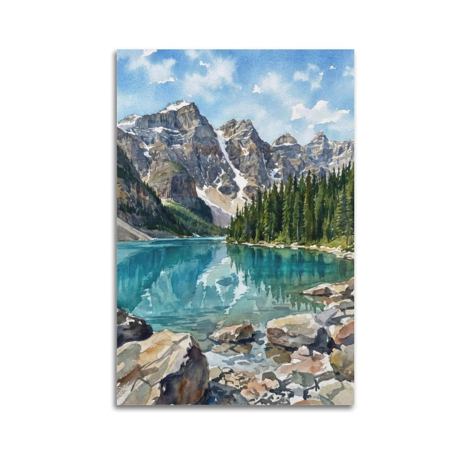 xiaoxiaoshen Banff National Park Canada Mountain Landscape Gift for Scenic0 Canvas Poster Wall Art Prints Room Aesthetic Murals Bedroom And Living Decorations 24x36inch(60x90cm)
