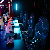 Vista 5 de Moukeren Juego de fundas impresas para sillas de juegos con alfombrilla de mouse y funda para reposabrazos, elástica, lavable a máquina, funda