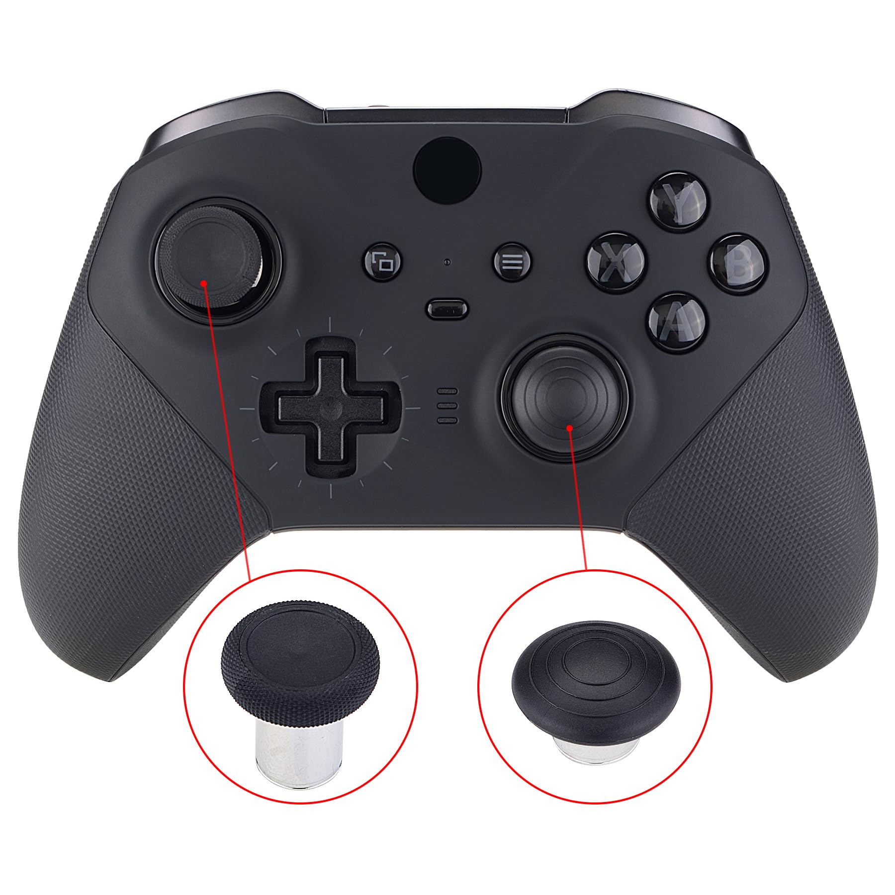 eXtremeRate Levette Analogiche in Metallo per Xbox Elite Series 2 Wireless Controller,Dpad Paddles Palette Pulsanti Tasti Ricambio per Xbox One Elite/Elite Series 2 Core Joystick(13 in 1)-Nero