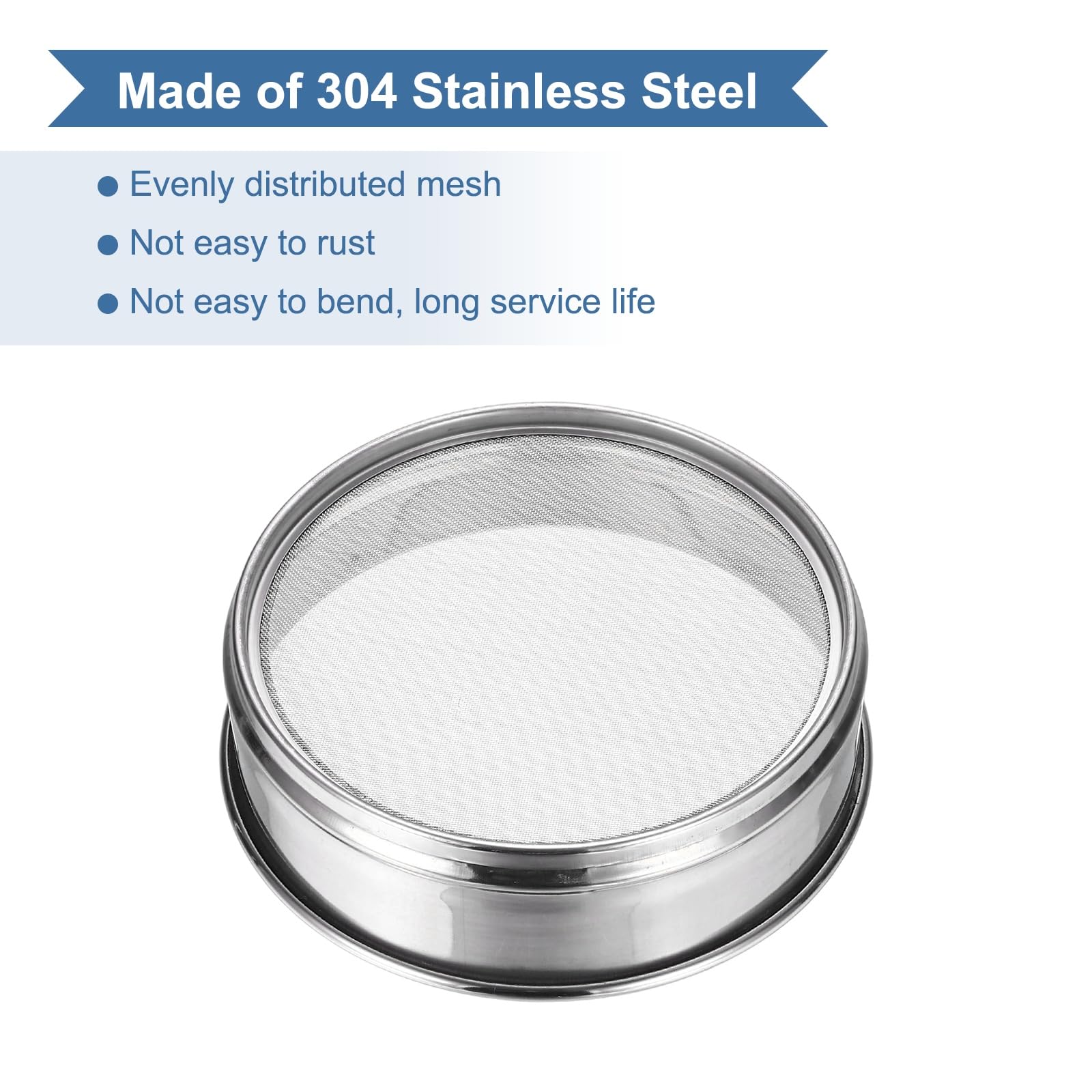 PATIKIL 40 Mesh(0.45mm) Laborsieb 5.9"(15cm) Durchmesser Siebgewebe 304 Edelstahl Drahtgewebe Feines Maschinensieb Für Industrielles Labor Haushalt Bodensieb Trockensieb Hasch