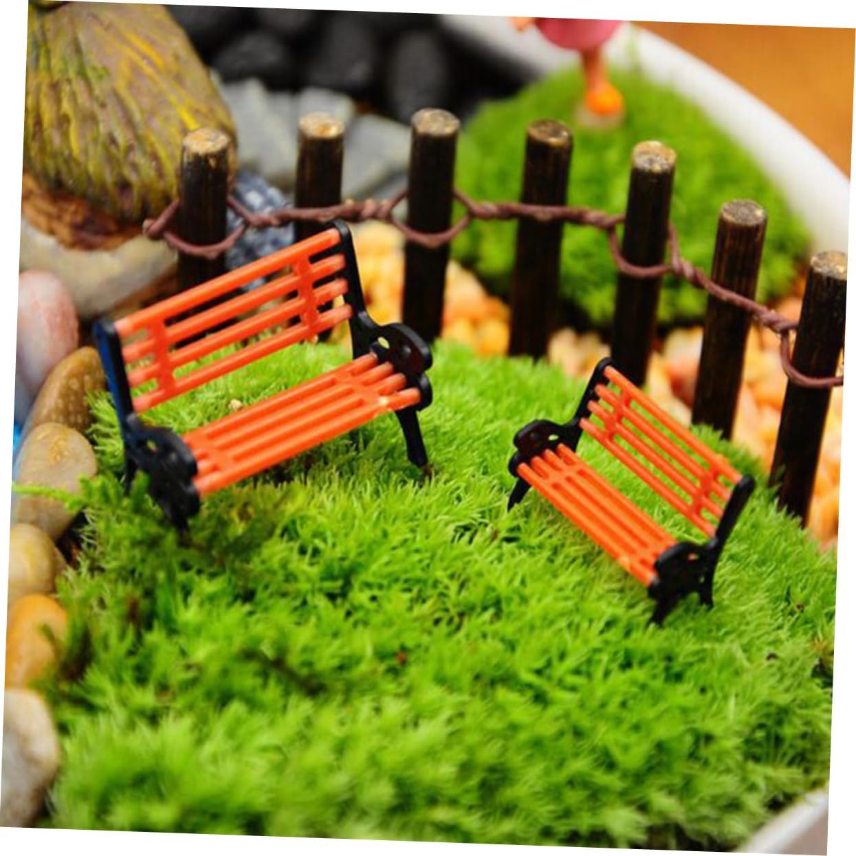 Toddmomy Artificial Decor Miniature DIY for Micro Chair Landscape Garden