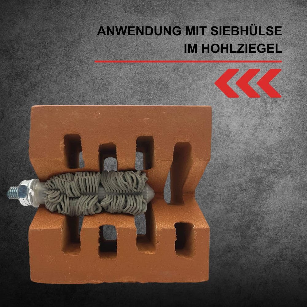 Verbundmörtel Montageset, 10 Ankerstangen A4 M10x190 & 10 Siebhülsen Ø16x85 | Schwerlast-Anker, Schwerlast-dübel, Verbundanker, Gewindestange, Edelstahl A4, V4A