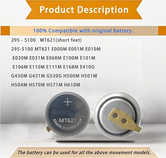 295-5600 Replacement Battery for Citizen Watch Capacitor - MT920 Model Compatible with Eco Drive C650 E810 E811 7821 B620