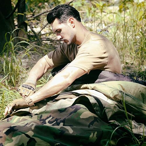 Miniatura 8 de MT Sistema de sacos de dormir modulares militares del ejército, múltiples capas con cubierta Bivy para todas las estaciones, bosquemulticámara