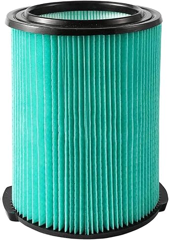 VF6000 Filter for Ridgid Shop Vac 5-20Gal Wet/Dry Vac, 1Pack | Non-woven polyester, washable & reusable. For sawdust, drywall dust, fine particles in workshops/garages.