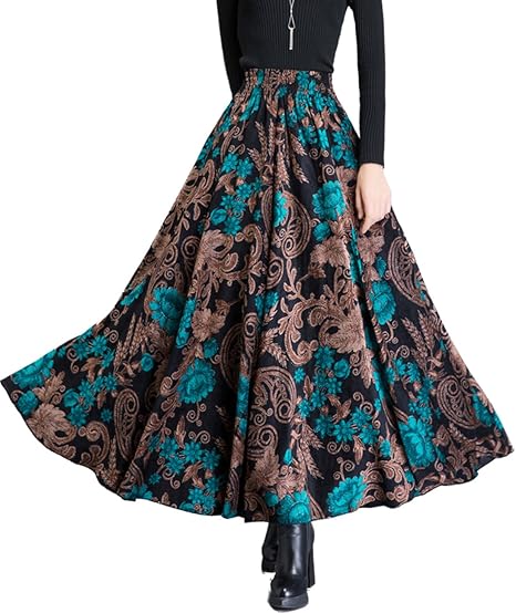 plus size winter maxi skirts