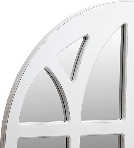 Miniatura 3 de Patton Wall Decor Espejo de pared de catedral blanco envejecido de 28 pulgadas