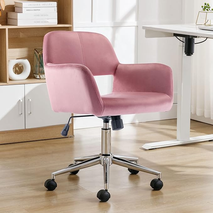 Office Chair Small Desk Chair Vanity Makeup Chair Velvet Low Back