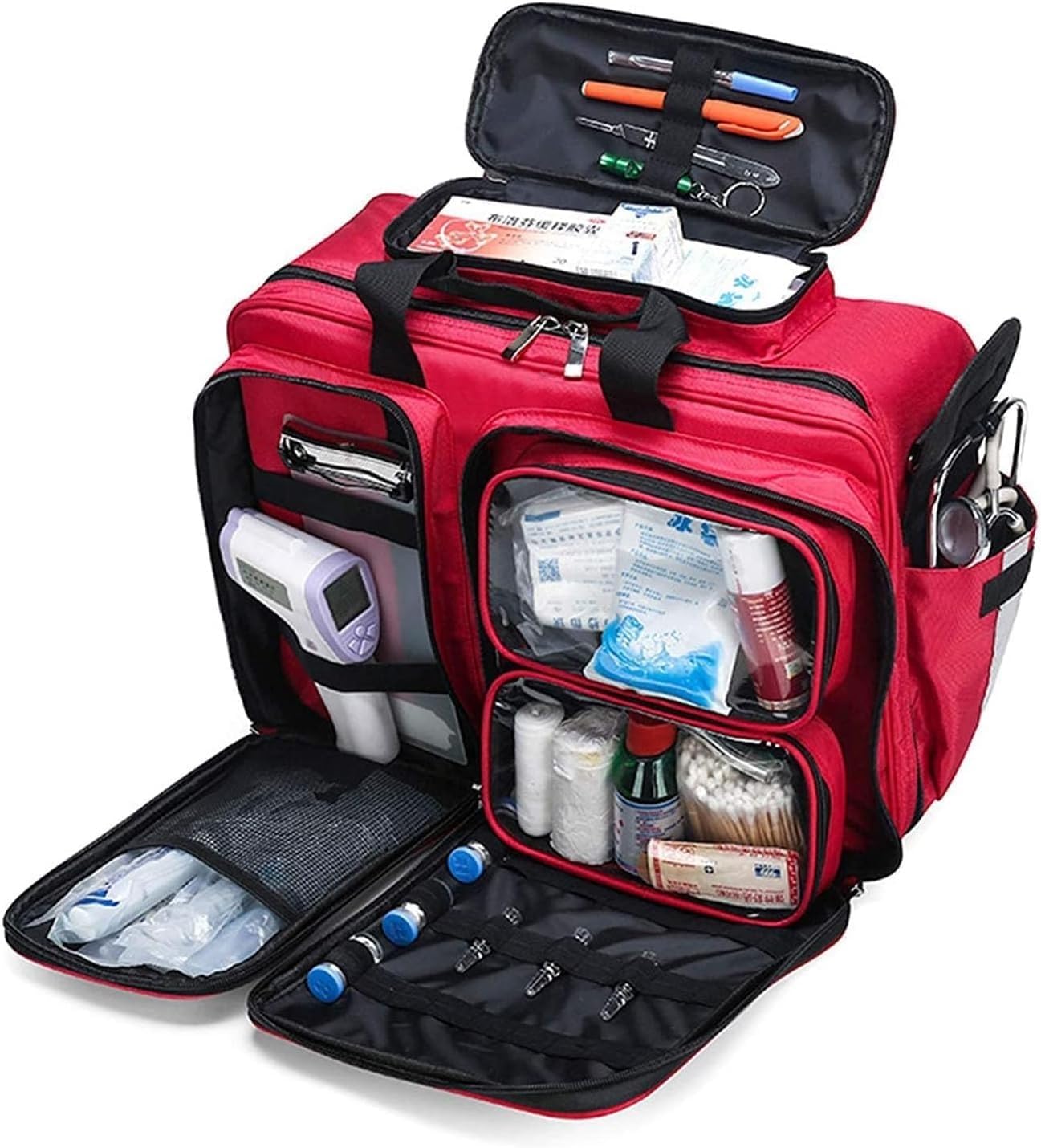 Tragbare Erste-Hilfe-Kit-Tasche, professionelle Erste-Hilfe-Kits Lagerung medizinische Tasche mit inneren Teilern, große Kapazität Outdoor wasserdicht Notfall-Rettungs-Kit, ideal für Home Outdoor Trav