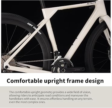 SAVADECK Carbon Gravel Bike - T800 Carbon Frame & Fork, Shimano GRX400 20-Speed Groupset, Hydraulic Disc Brakes, 700C x 40mm Tires - Lightweight Design for Road & Off-Road Adventures